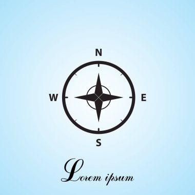 Düz stilde pusula simgesini