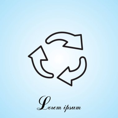 döndürme oklarını bir daire simgesi