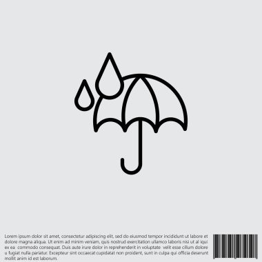 şemsiye ve yağmur simgesi
