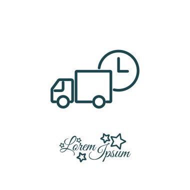 Saat simgesi ile kamyon