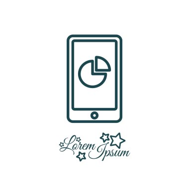 Pasta grafiği basit simgesi