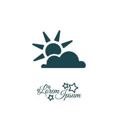 güneş ve bulut simgesi