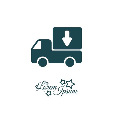 Teslimat kamyonu basit simgesi