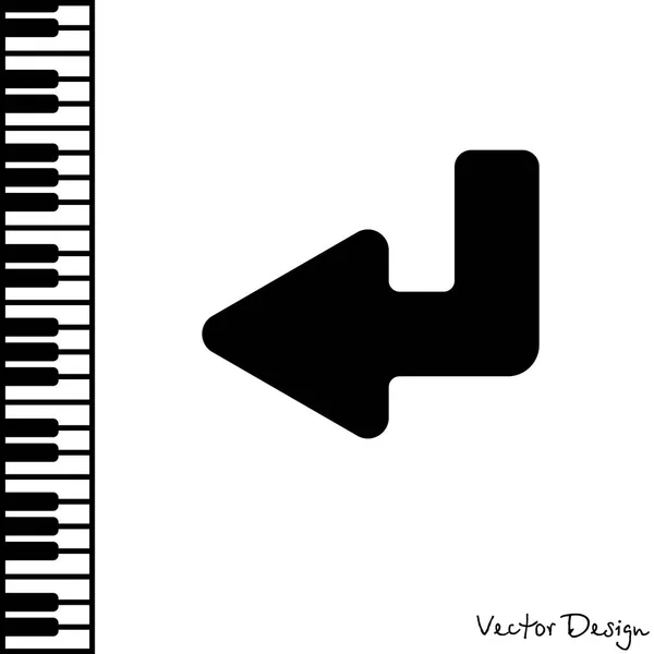 Flèche vers le bas icône de gauche — Image vectorielle