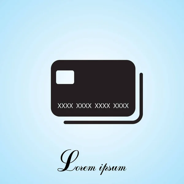 Kreditkarte einfaches Symbol — Stockvektor