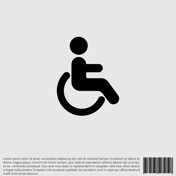 Icono de persona discapacitada — Vector de stock