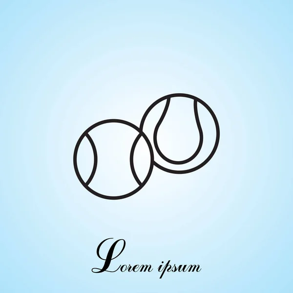 Icône web balles de tennis — Image vectorielle