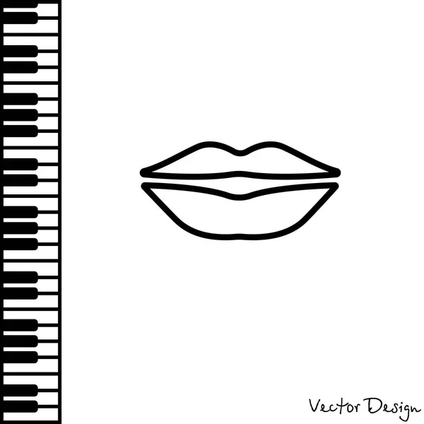 Lips line icon — Stock Vector