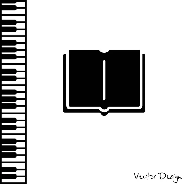 Ikone der offenen Bücherlinie — Stockvektor