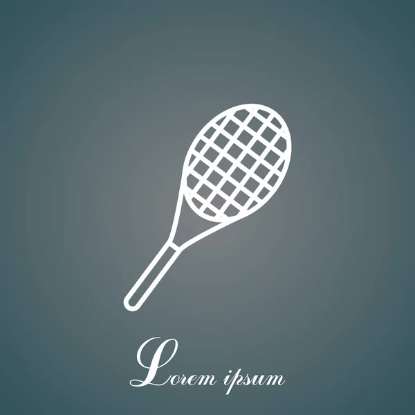 Εικονίδιο ρακέτα του τένις — Διανυσματικό Αρχείο