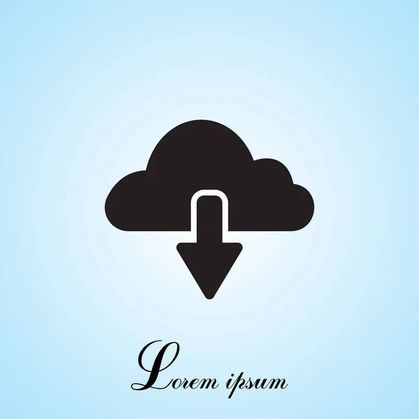 Nube icono de descarga — Vector de stock