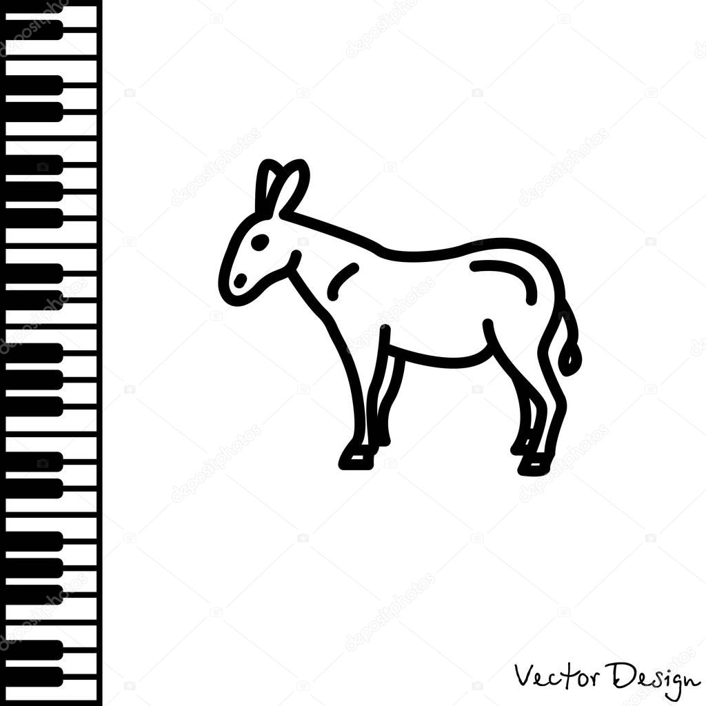 donkey simple icon