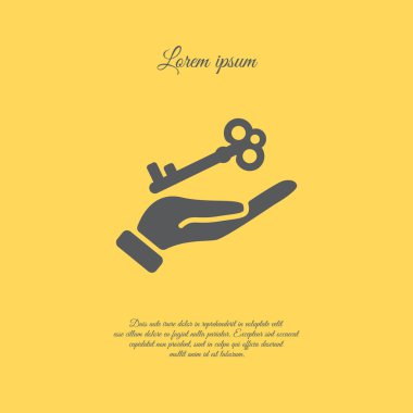  Anahtarı elinde Web satırı simgesi