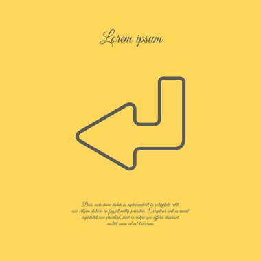 Ok aşağı - sol simgesi