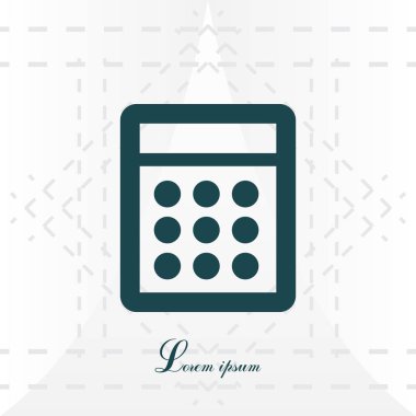 Hesap Makinesi Düz Simgesi