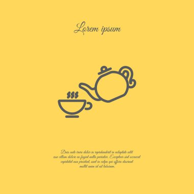 Kupası ve çaydanlık simgesi