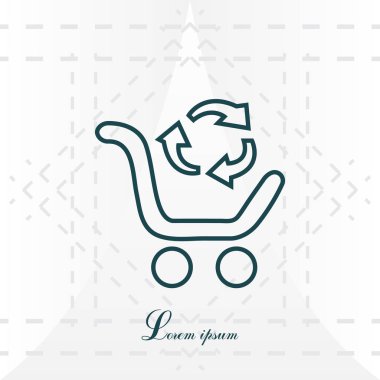 alışverişini ürünler satırı simgesi