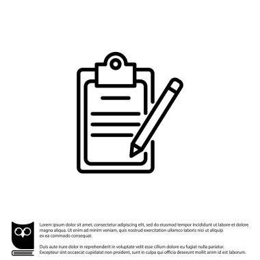 Kontrol listesi ile kalem simgesi