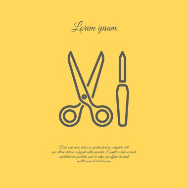 Makas ve tırnak törpüsü satırı simgesi