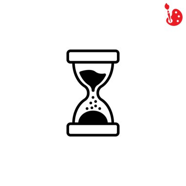 kum saati düz simgesi