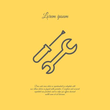 İngiliz anahtarı ve tornavida simgesi