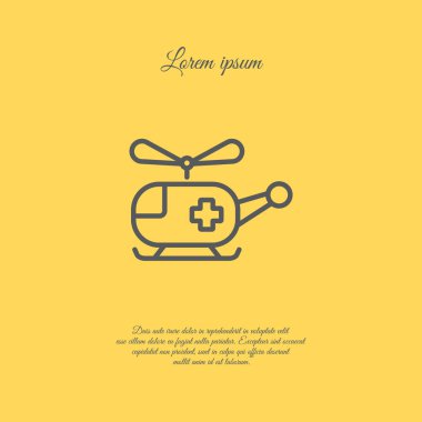 Helikopter ambulans satırı simgesi