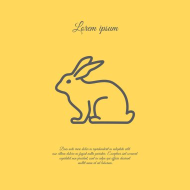 Tavşan düz simgesi