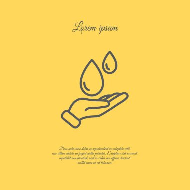 Elinde su damlaları