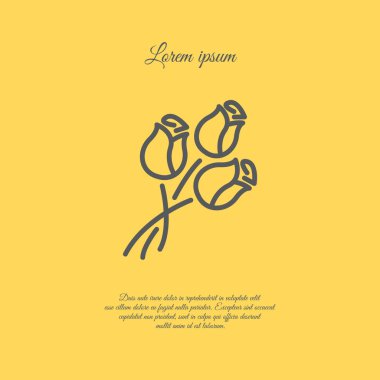 Buket gül simgesinin