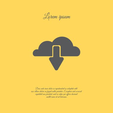 bulut depolama basit simgesini