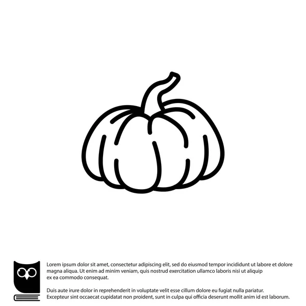 Icono plano de calabaza — Vector de stock