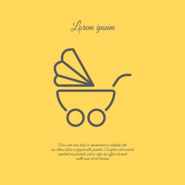 çocuk arabası basit simgesi