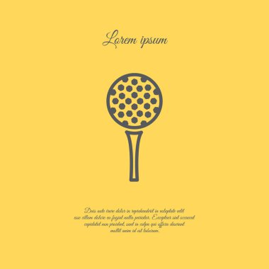 Golf topu tee simgesini