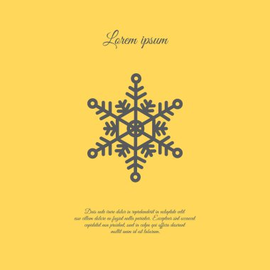 kar tanesi düz simgesi