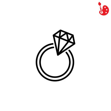 Elmas yüzük simgesi