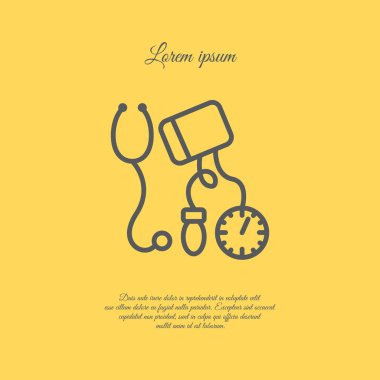 tonometer düz simgesi