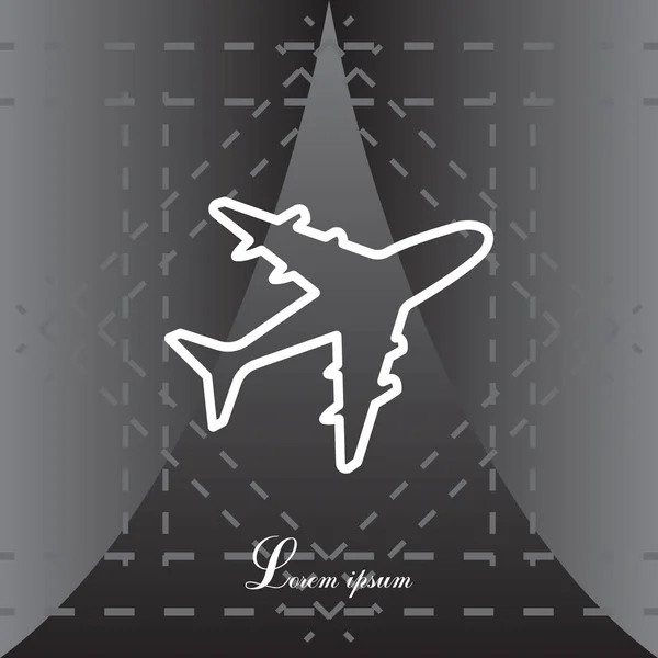 Plane line icon — Stock Vector