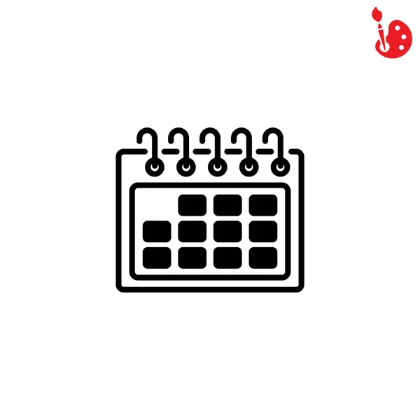 Kalender-Webzeilen-Symbol — Stockvektor