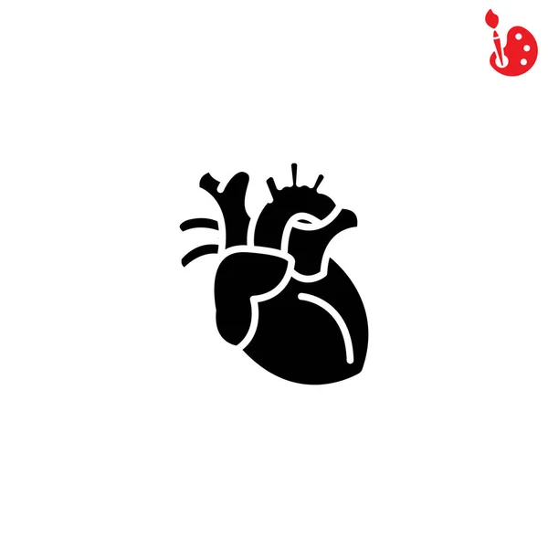 Human heart ico — Stock Vector