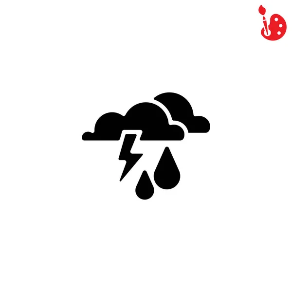 Jednoduché ikony počasí — Stockový vektor