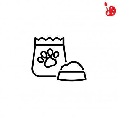 evde beslenen hayvan yiyecek simgesi