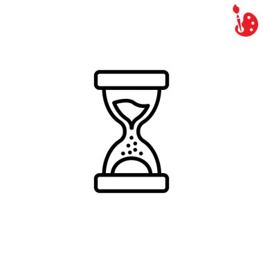 kum saati düz simgesi