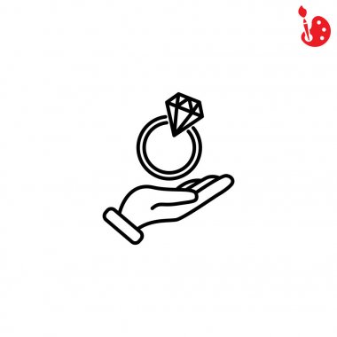 Elmas yüzük simgesi