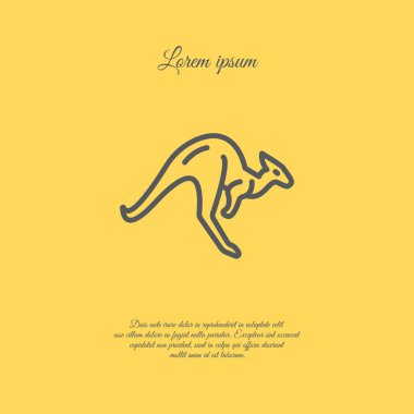  Kanguru vahşi hayvan simgesi