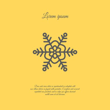 kar tanesi düz simgesi