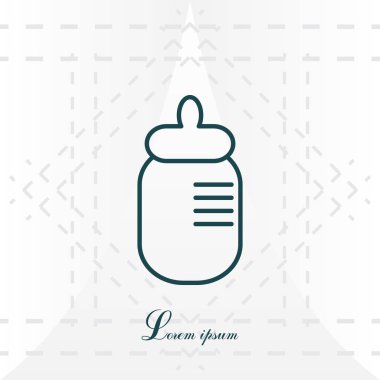 Bebek süt şişesi düz simgesi