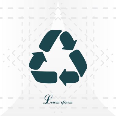 geri dönüşüm düz simgesi