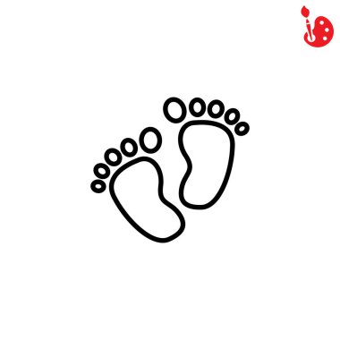 Ayak izleri satırı simgesi