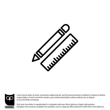 cetvel ve kalem simgesi