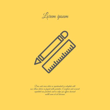 cetvel ve kalem simgesi